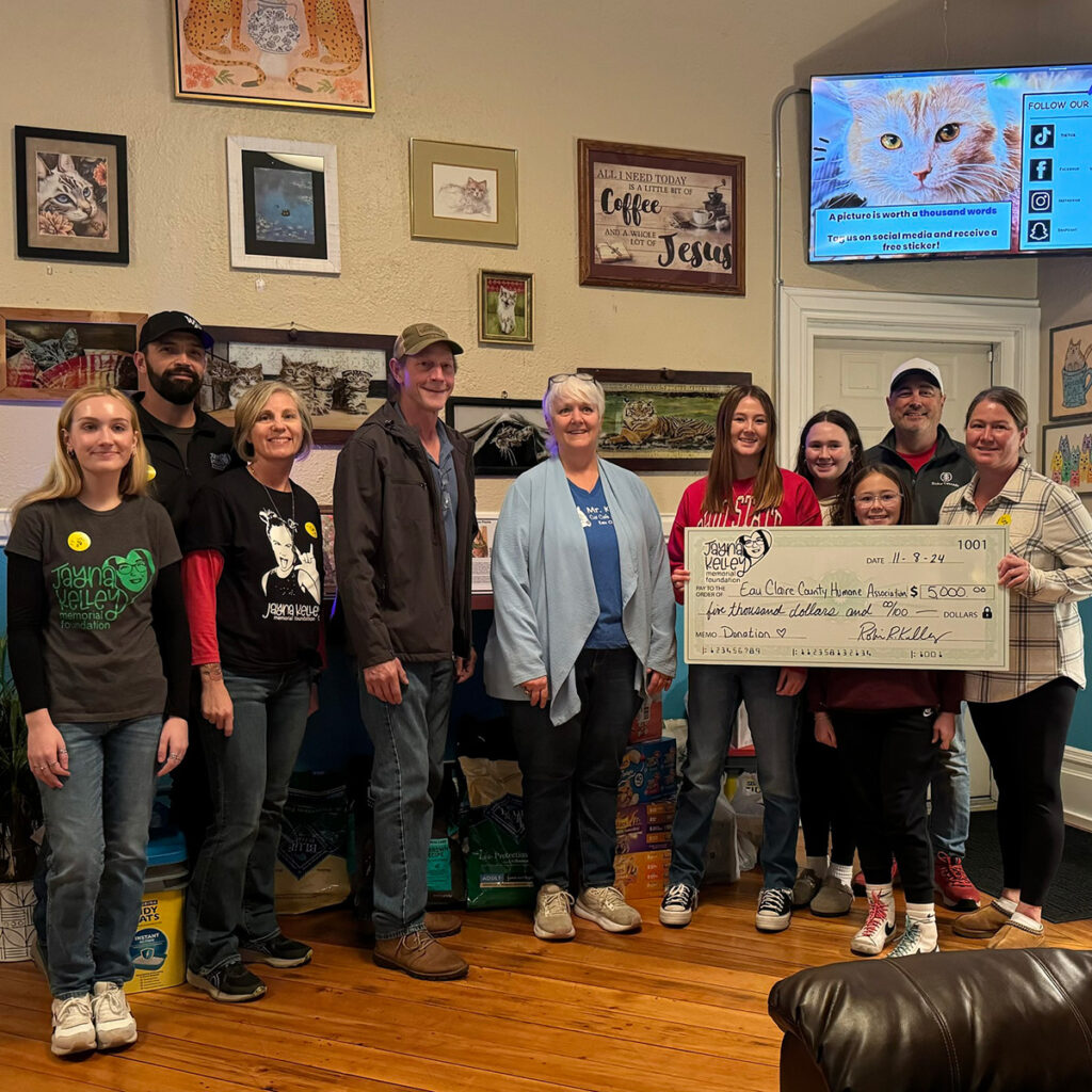 Mr. Kitty's Cat Cafe check presentation