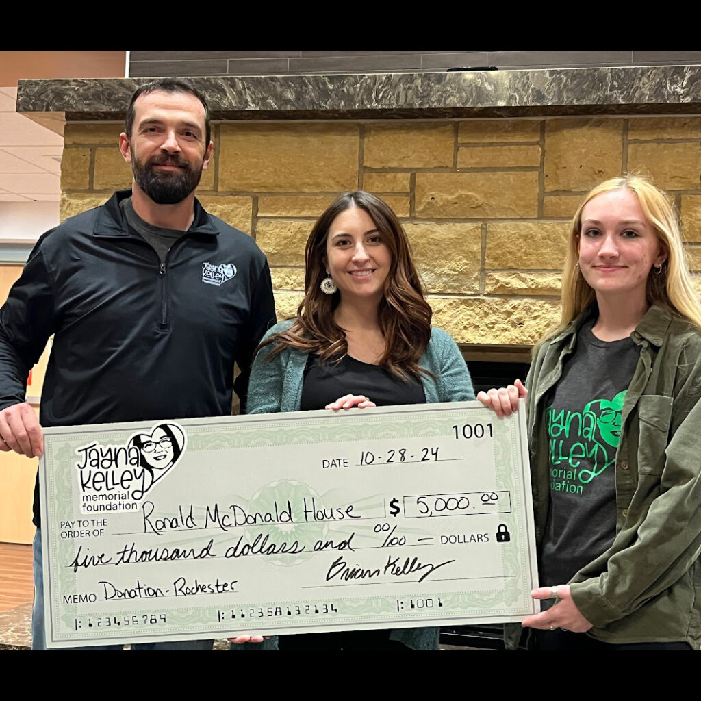 Ronald McDonald House Rochester check presentation